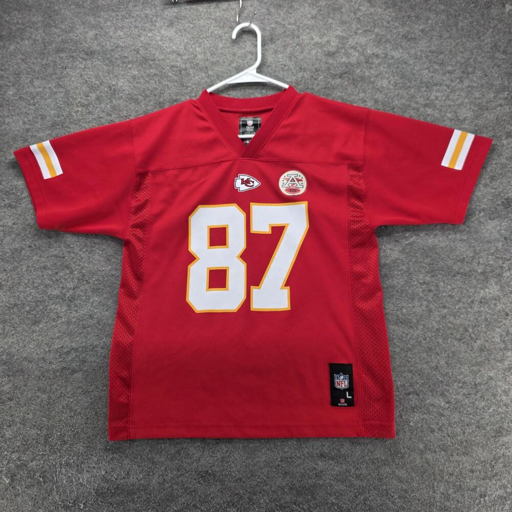 Kansas City Chiefs Jersey Boys L Red NFL Football NFL Team Apparel Kelce 87